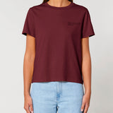 Womens Classic-fit Organic Cotton T-shirt in Berry Red
