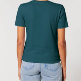 Womens Organic Cotton Fitted T-shirt in Ocean Blue