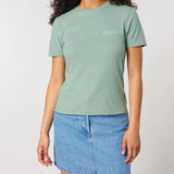 Womens Organic Cotton Fitted T-shirt in Aloe Green